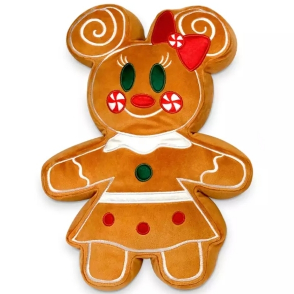 Disney | Minnie Mouse Gingerbread Plush Pillow - Picture 1 of 6